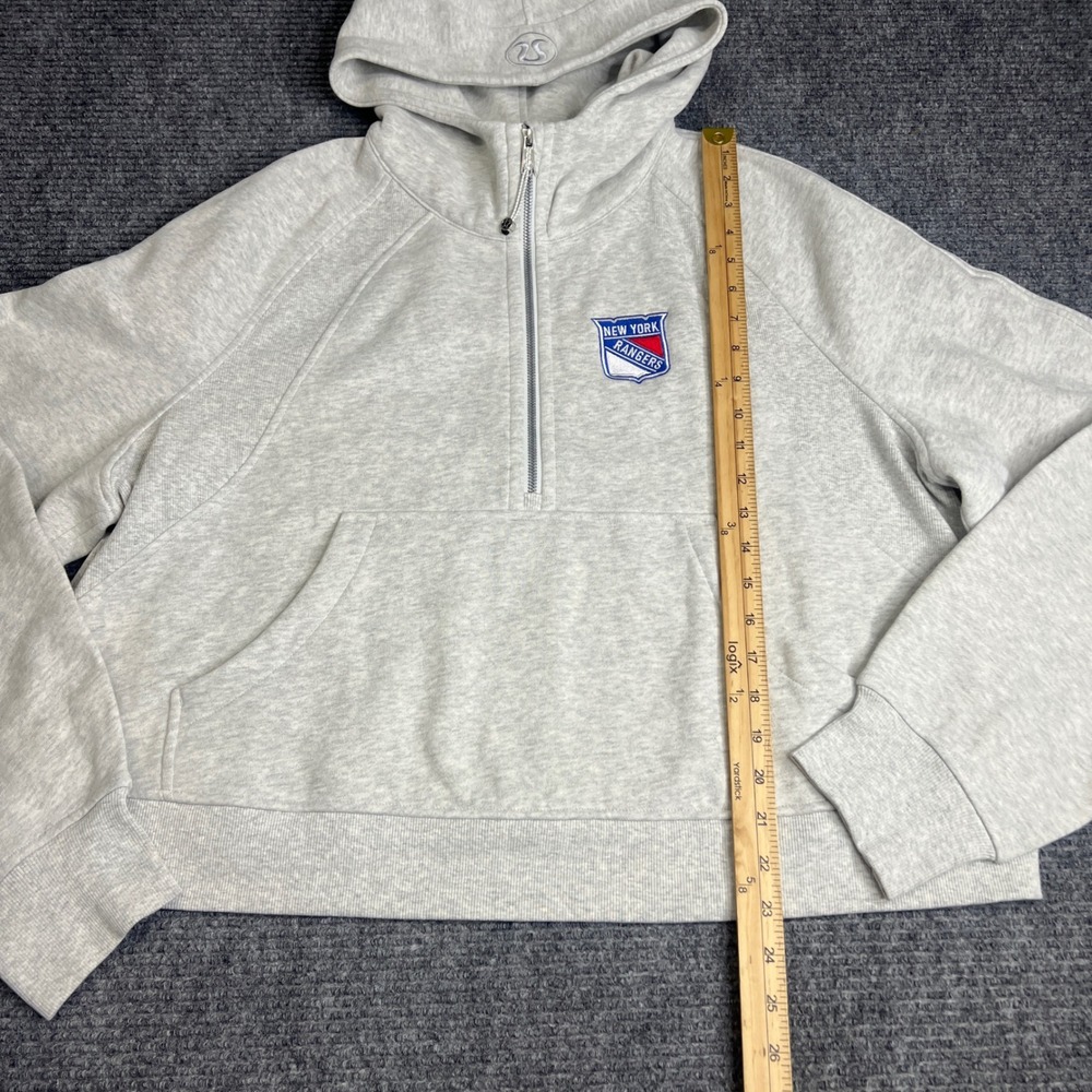 Lululemon Scuba Oversized Half-Zip Hoodie NY Rangers Grey XL/XXL LW3DUSS - Picture 10 of 11